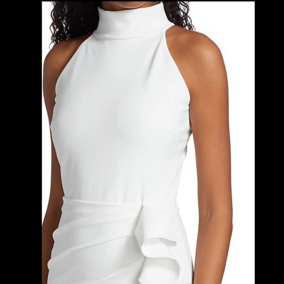 NWT Chiara Boni La Petite Robe Gudrum Halter Ruffle Gown Size 46(US10) $995 - Picture 5 of 11
